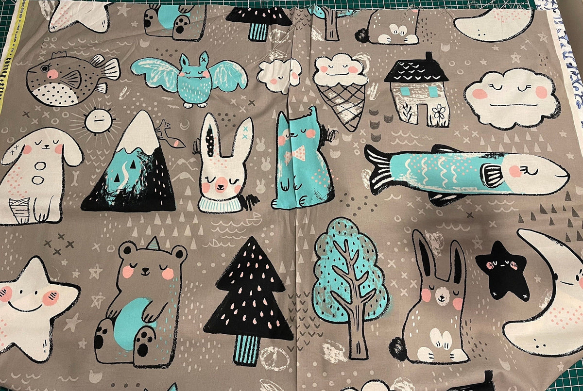 Cotton + Steel Sleep Tight *panel* approx 23”x WOF