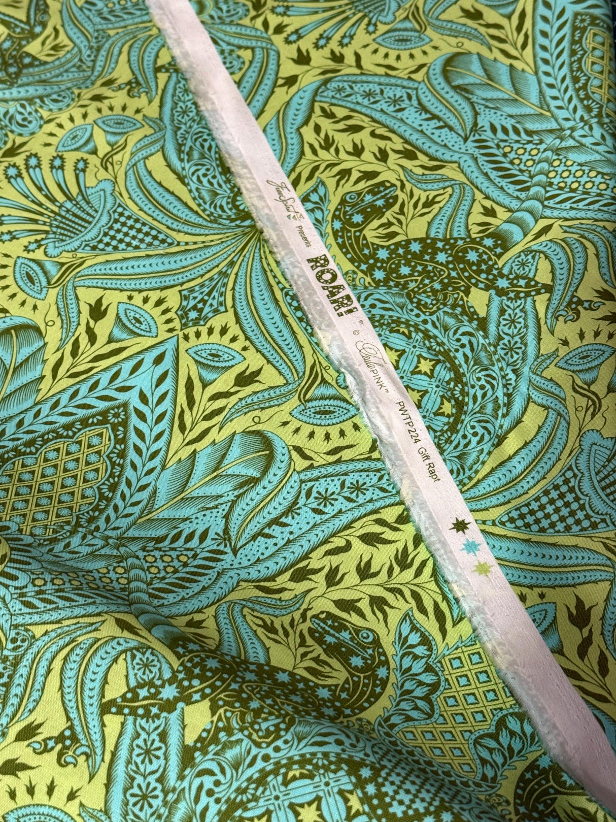 Tula Pink ROAR! Gift Rapt- Lime by the half yard