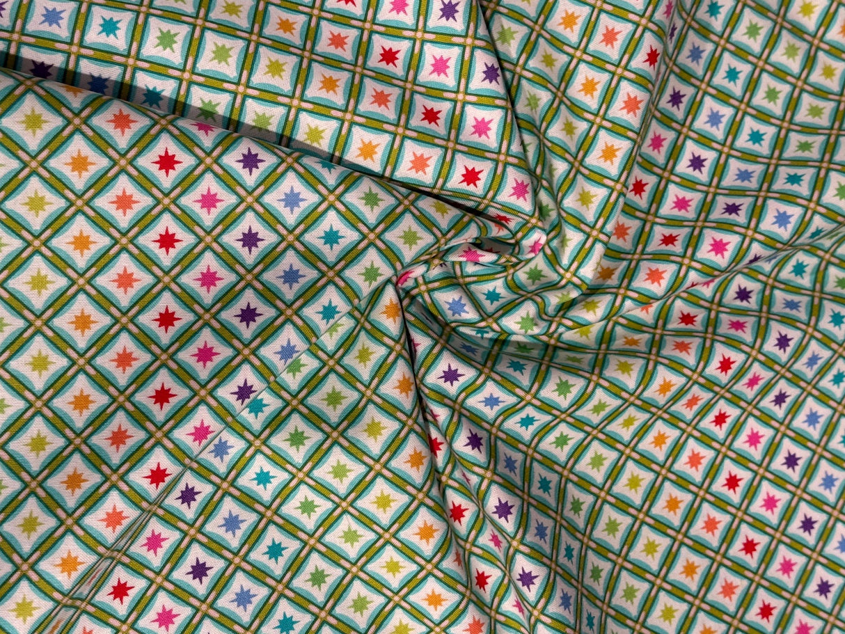 Tula Pink ROAR! Stargazer - Mint by the half yard