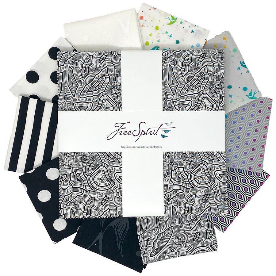 Tula Pink True Colors Graphite Mix - fat quarter Bundle