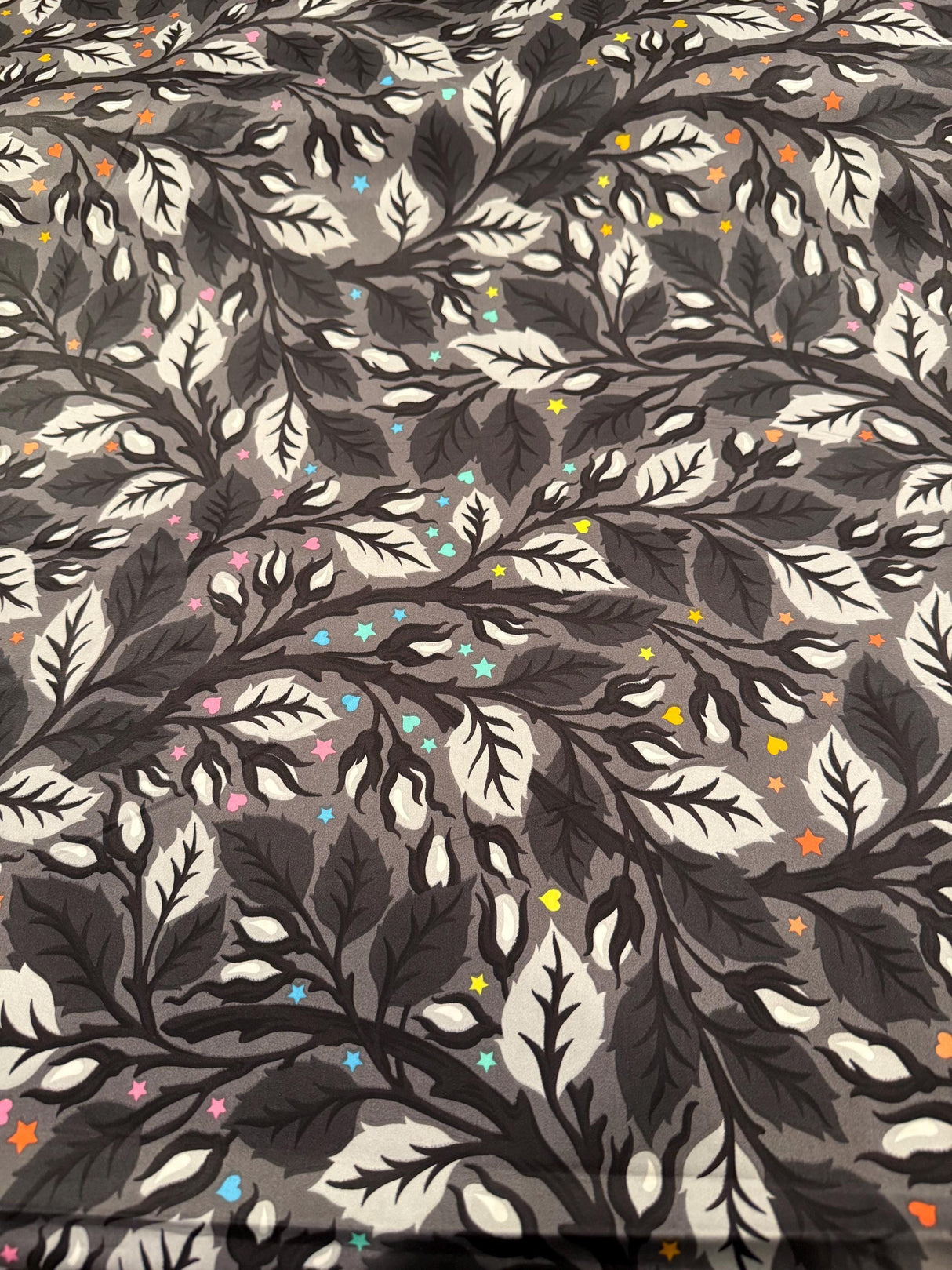 Tula Pink quilt backing 108” wide Gray work Honey by the half yard Nip in The Bud