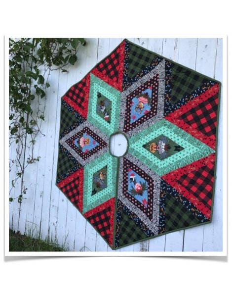 Hexie Homies - Holiday Tree Skirt Pattern - Digital