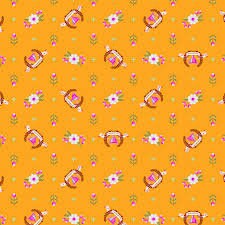 Tula Pink Slow and Steady Winner’s Circle Orange Crush fat quarter