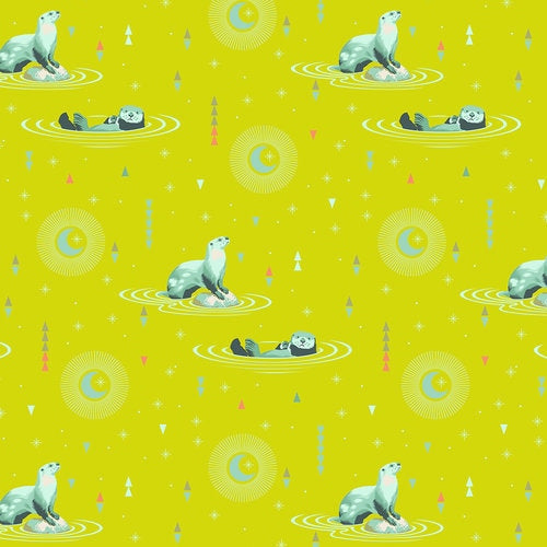 Tula Pink Spirit Animal Otter and Chill Sun Kissed fat quarter