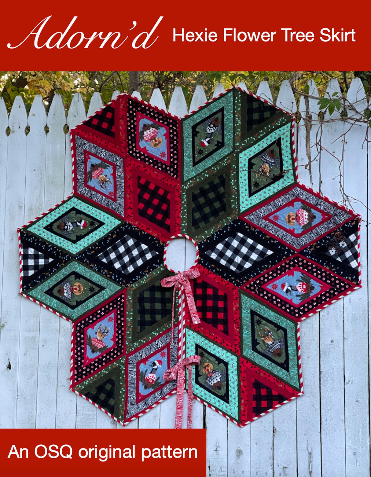 Adorn'd Hexie Flower Tree Skirt Pattern - DIGITAL DOWNLOAD