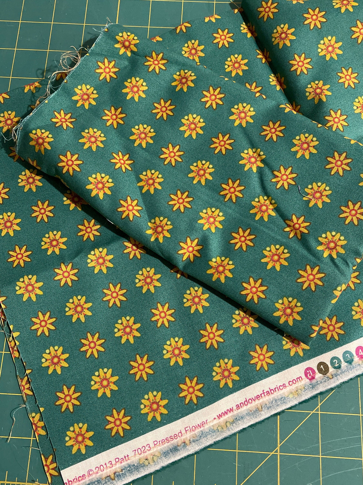 Alison Glass Pressed flower - Green OOP Fat quarter