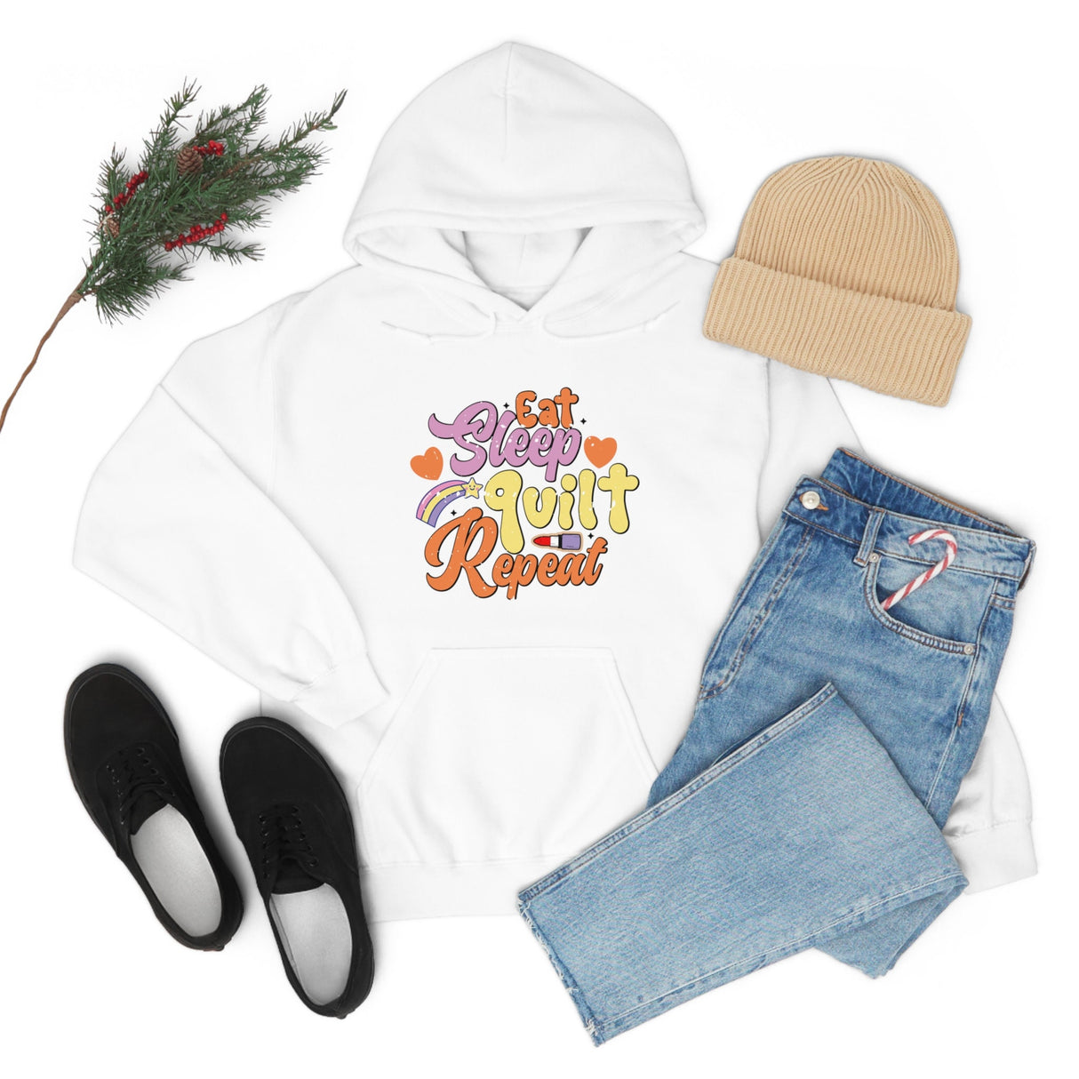 Eat Sleep Quilt Repeat Hoodie