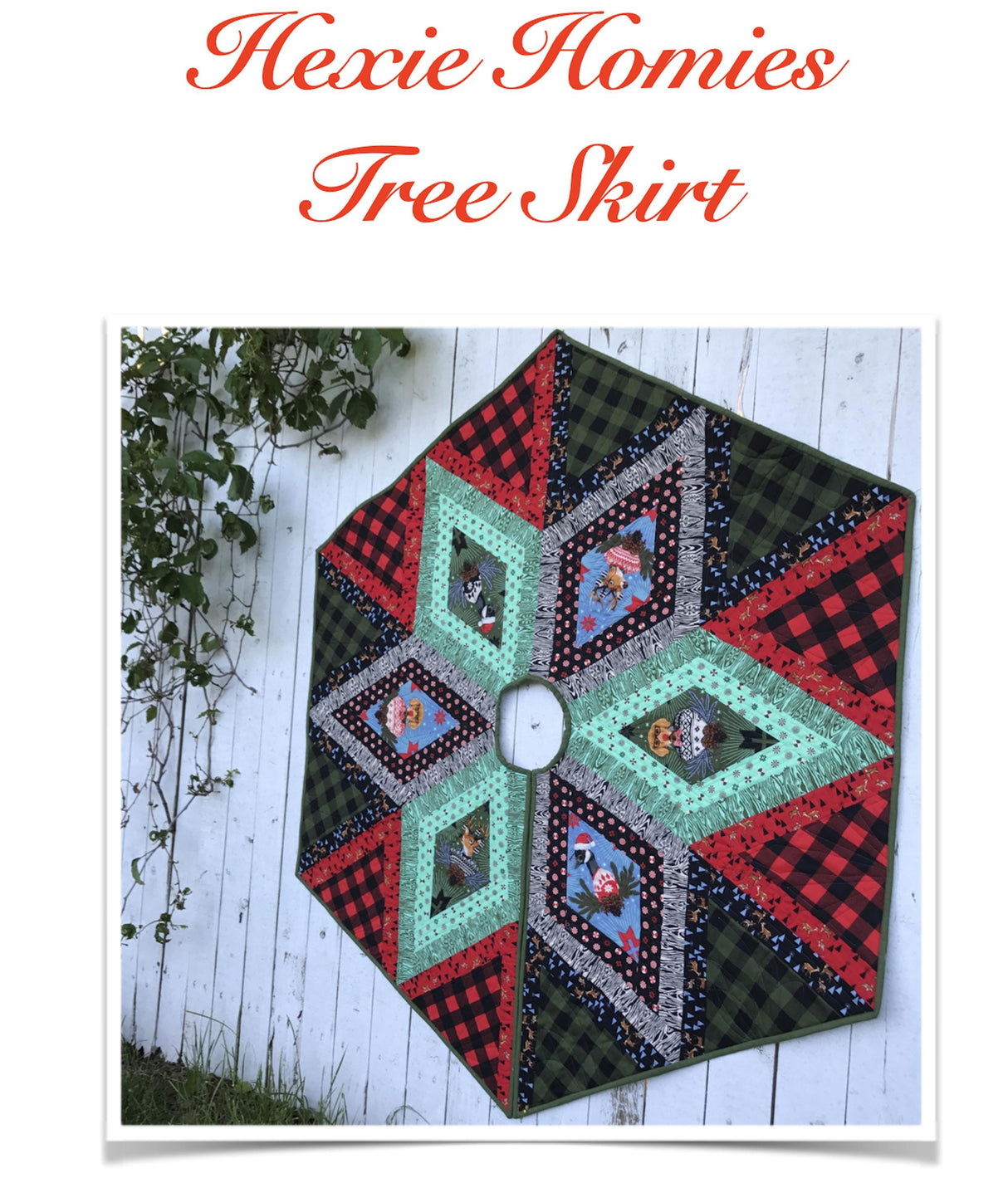 Hexie Homies - Holiday Tree Skirt Pattern - Digital