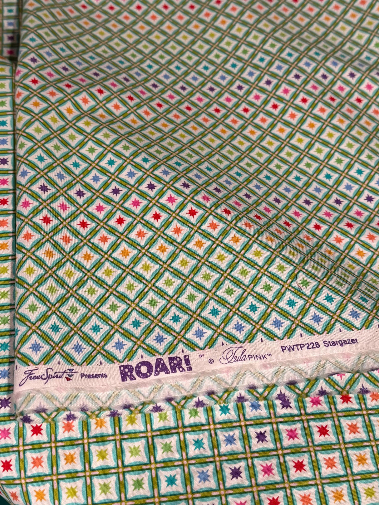 Tula Pink ROAR! Stargazer - Mint by the half yard