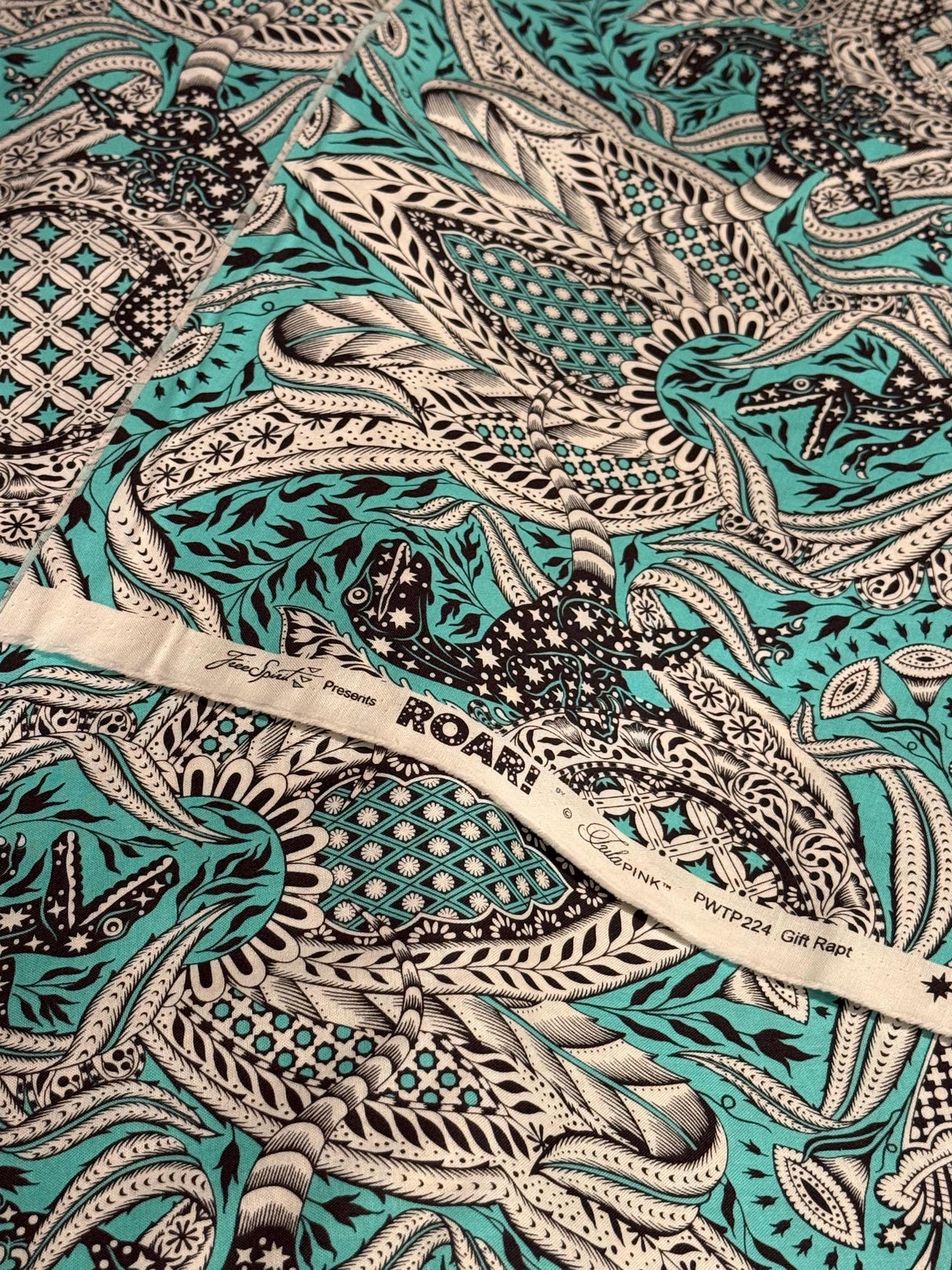 Tula Pink ROAR! Gift Rapt-  Mint by the half yard