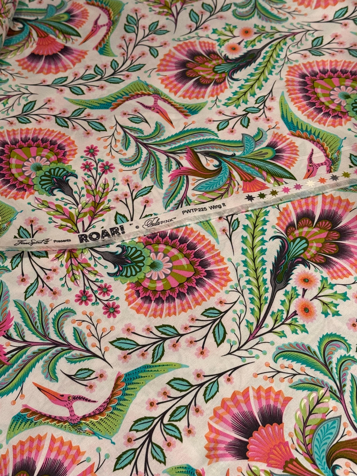 Tula Pink ROAR! Wing It-  Blush by the half yard