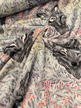 Tula Pink - Graywork  - Wolf of Pink Street  *MINKY - Half Yard  Now Shipping