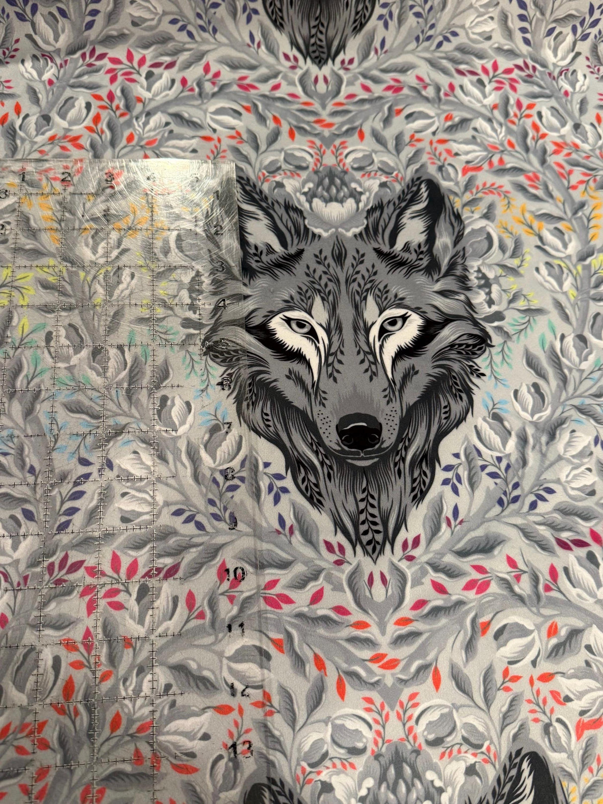 Tula Pink - Graywork  - Wolf of Pink Street  *MINKY - Half Yard  Now Shipping