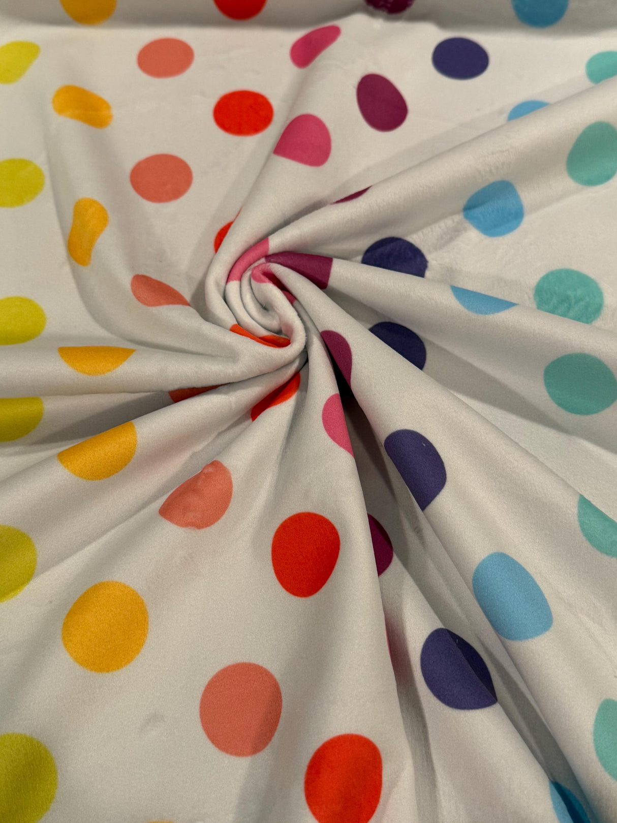 Tula Pink - Graywork  - Disco Poms - Whisper *MINKY - Half Yard  Now Shipping