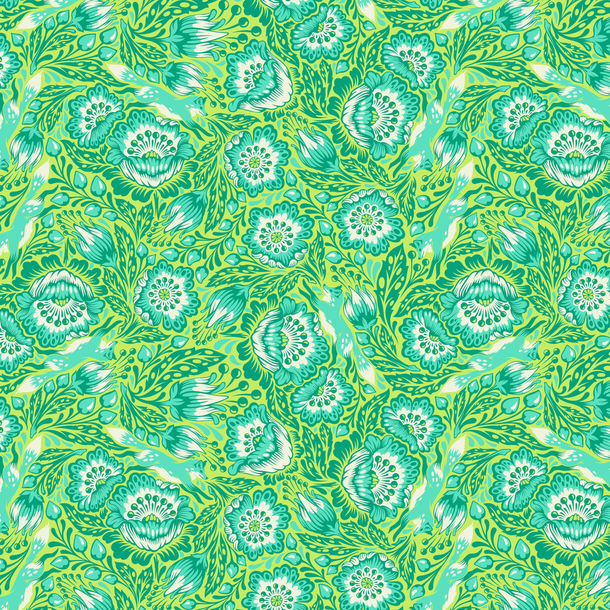 Tula Pink Tiny Beasts - Out Foxed - Glow By the half yard