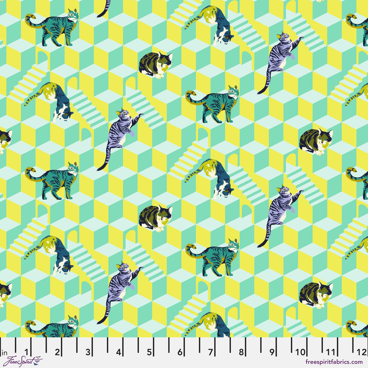 Tula Pink Besties - Sitting Pretty - Meadow By the half yard