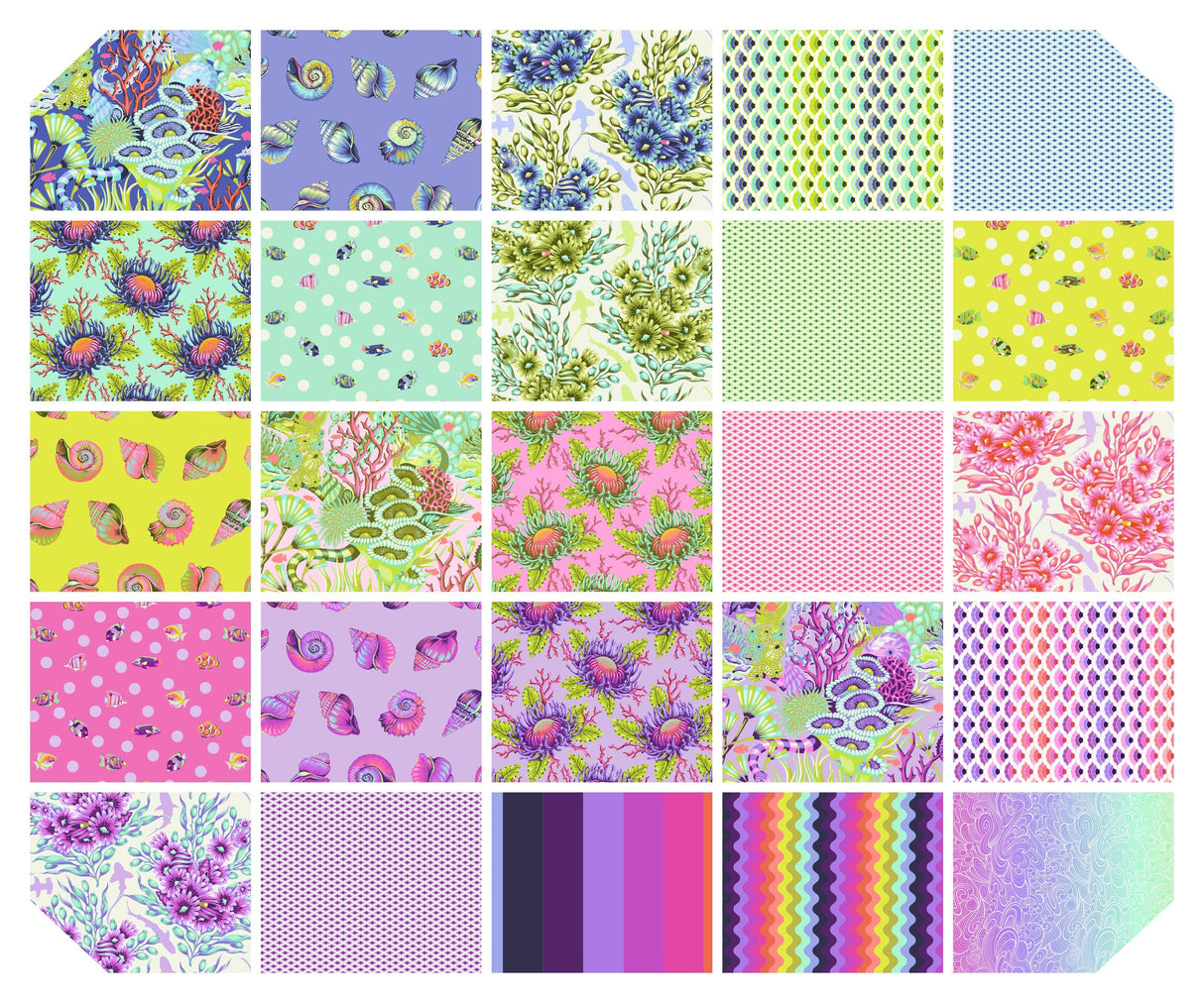Tula Pink Floral Reef -  Fat Eighth Bundle - 25 Prints NOW SHIPPING