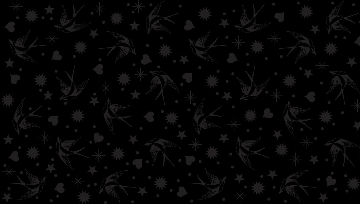 Tula Pink Fairy Flakes- True Colors - Ink - By the half yard
