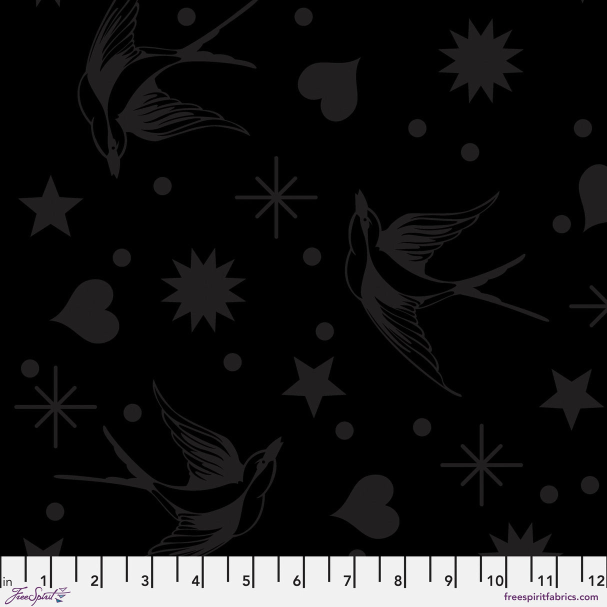 Tula Pink Fairy Flakes- True Colors - Ink - By the half yard
